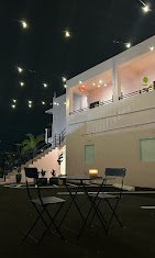 Hotel Luz at night with warm lights